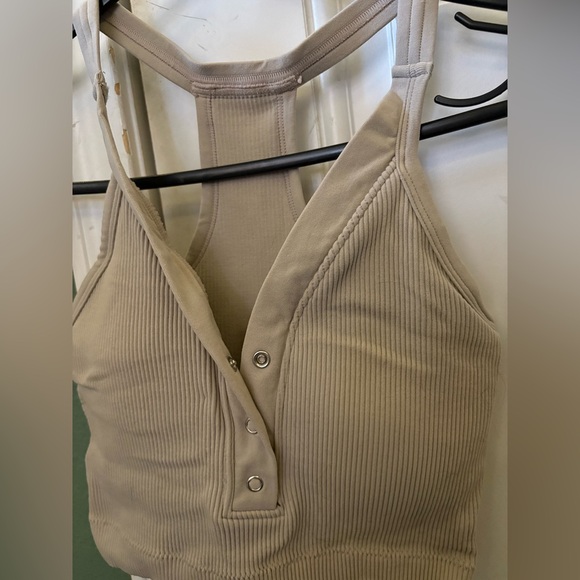 Tan Ribbed Tank Top - Picture 2 of 7